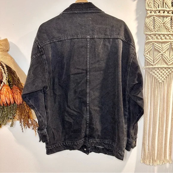 Anthropologie Pilcro Longline Denim Trucker Jacket Size XS Fits like a M! - Picture 6 of 7